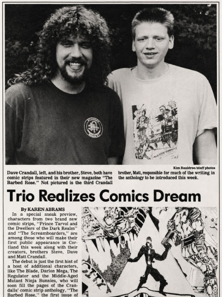 Dave and Steve Crandall - contributors to The Barbed Rose Comic Book, 1991